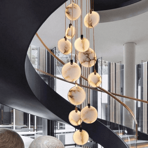 Moon's Marble Staircase Modern Chandelier