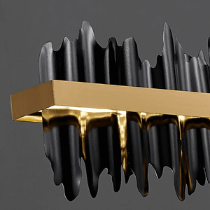 Morth Modern Drip Wave Gold Bar Chandelier