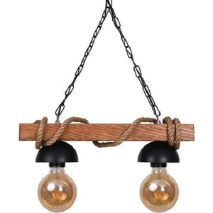 Narses - Rustic Chandelier with Wooden Rope | Bright & Plus.