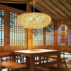 Nest - Round Rattan Pendant Light | Bright & Plus.