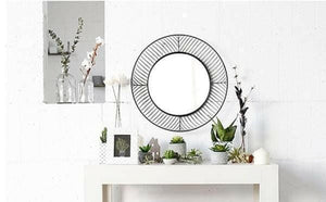 Nicolina - Round Iron Frame Mirror | Bright & Plus.