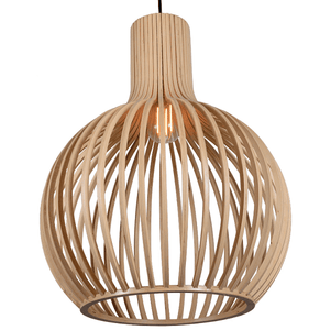 Nordic Wood Chandelier Handcraft Ceiling Lighting | Bright & Plus.