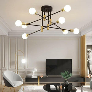 Nordic Wrought Iron Chandelier Retro 4-6-8 heads