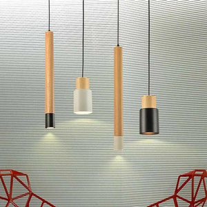 Nordic style Solid Wood LED Pendant Lamp