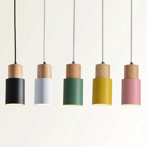 Nordic style Solid Wood LED Pendant Lamp