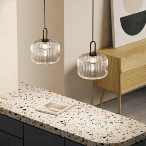 Ocker - Glass Pendant Lamp with Japanese Design and Nordic LED Lights