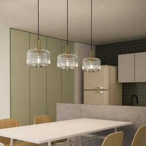 Ocker - Glass Pendant Lamp with Japanese Design and Nordic LED Lights