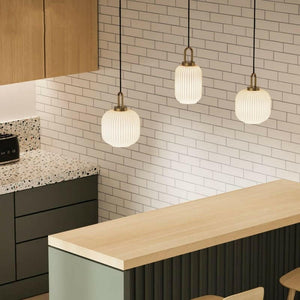 Ocker - Glass Pendant Lamp with Japanese Design and Nordic LED Lights