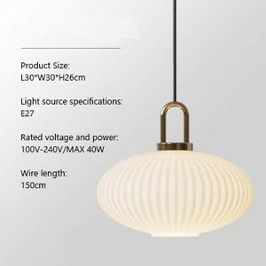 Ocker - Glass Pendant Lamp with Japanese Design and Nordic LED Lights