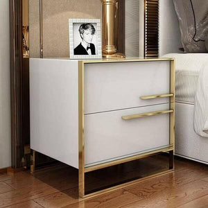 Orly - Two Drawer Modern Nightstand | Bright & Plus.