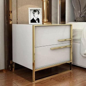 Orly - Two Drawer Modern Nightstand | Bright & Plus.