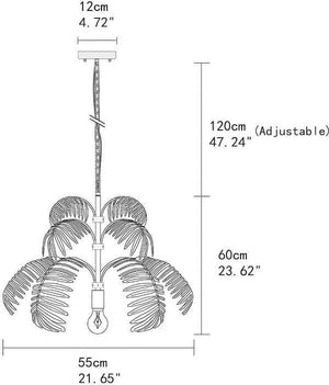 JEUNEU Palm - Antique Bronze Chandelier | Bright & Plus.