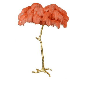 Palmera Luxury Feather Floor/Table Lamp | Bright & Plus.