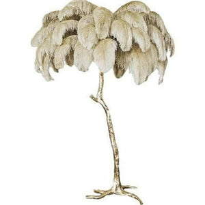 Palmera Luxury Feather Floor/Table Lamp | Bright & Plus.