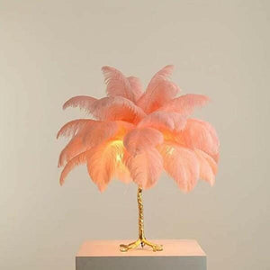 Palmera Luxury Feather Floor/Table Lamp | Bright & Plus.