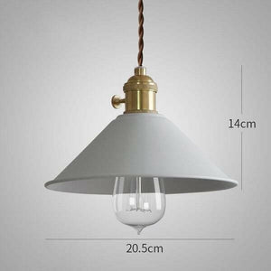 Pastel Coloured Cone Shade Industrial Pendant Light | Bright & Plus.