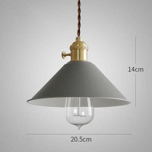 Pastel Coloured Cone Shade Industrial Pendant Light | Bright & Plus.