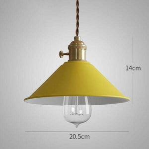 Pastel Coloured Cone Shade Industrial Pendant Light | Bright & Plus.