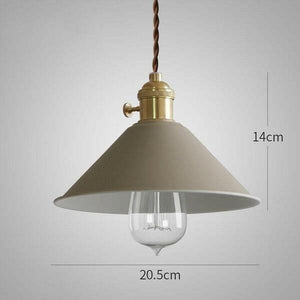 Pastel Coloured Cone Shade Industrial Pendant Light | Bright & Plus.