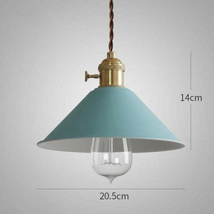 Pastel Coloured Cone Shade Industrial Pendant Light | Bright & Plus.