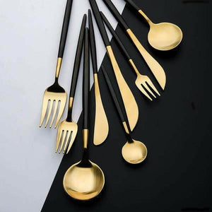 Premium Black Silverware Set | Bright & Plus.