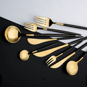 Premium Black Silverware Set | Bright & Plus.