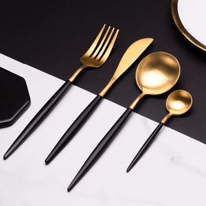 Premium Black Silverware Set | Bright & Plus.