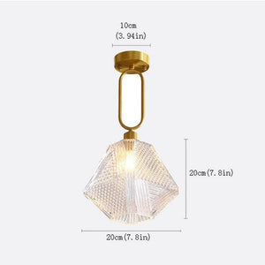 Qrutt - Minimalist Crystal Ceiling Lamp