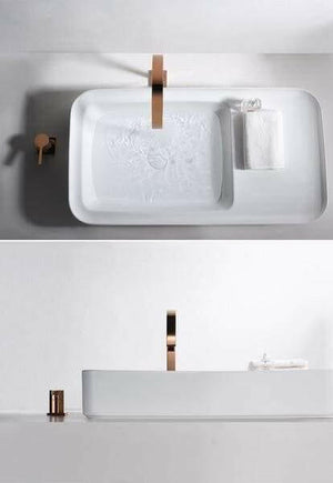 Cassian - Long Tube Two Hole Bathroom Sink Faucet | Bright & Plus.