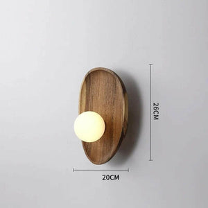 Ren - Japanese Minimalist Solid Wood Living Room Wall Sconce