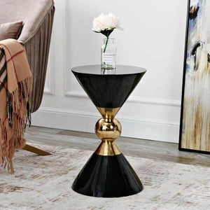 Renzo - Round Hourglass End Table | Bright & Plus.