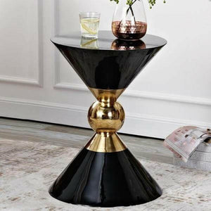 Renzo - Round Hourglass End Table | Bright & Plus.