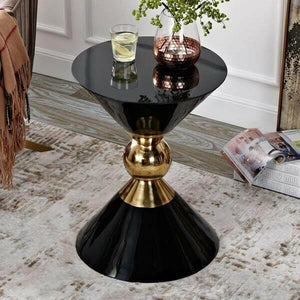 Renzo - Round Hourglass End Table | Bright & Plus.