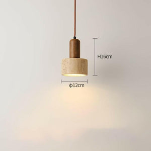 Reo - Japanese Style Travertine Pendant Lamp