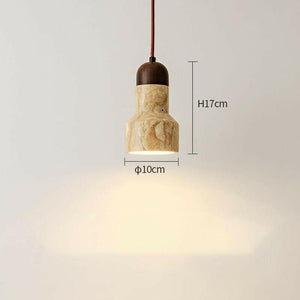 Reo - Japanese Style Travertine Pendant Lamp