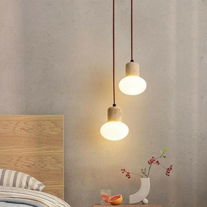 Reo - Japanese Style Travertine Pendant Lamp