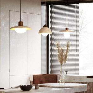 Reo - Japanese Style Travertine Pendant Lamp