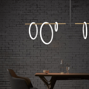 Ring Magnet Side Horizontal Chandelier ( 4 Rings) | Bright & Plus.