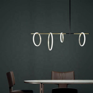 Ring Magnet Side Horizontal Chandelier ( 4 Rings) | Bright & Plus.