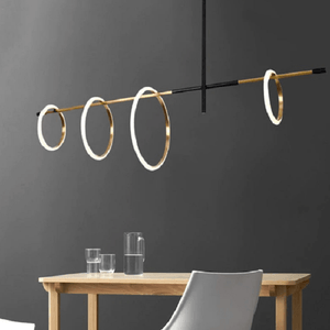 Ring Magnet Side Horizontal Chandelier ( 4 Rings) | Bright & Plus.