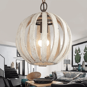 Rooney - Rustic Hanging Cage Lamp | Bright & Plus.