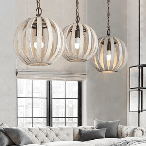 Rooney - Rustic Hanging Cage Lamp | Bright & Plus.