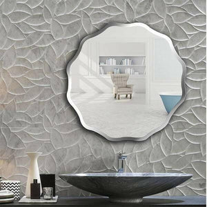 Rowena - Wavy Frameless Mirror | Bright & Plus.