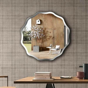 Rowena - Wavy Frameless Mirror | Bright & Plus.