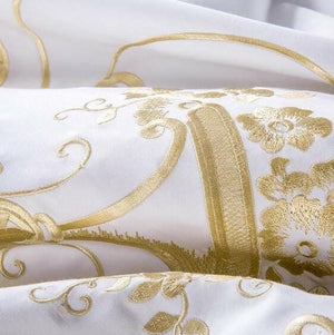 Royal White Egyptian Cotton Duvet Bedding Set | Bright & Plus.