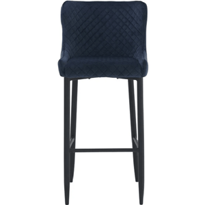 Saskia - Navy Blue Bar Stool | Bright & Plus.