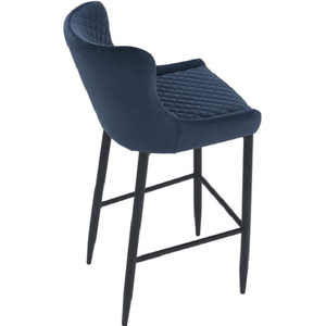 Saskia - Navy Blue Bar Stool | Bright & Plus.