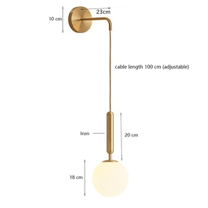 Scandinavian - Modern Glass Ball Wall Lamp | Bright & Plus.