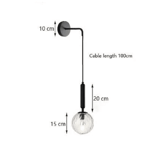 Scandinavian - Modern Glass Ball Wall Lamp | Bright & Plus.