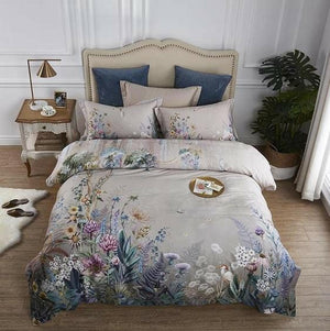 Sofia Floral Egyptian Cotton Duvet Cover Set | Bright & Plus.